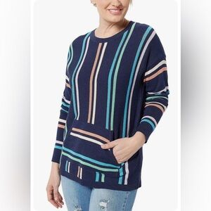 Studio Park x Amy Stran Kangaroo Pocket Sweater in blue size XL